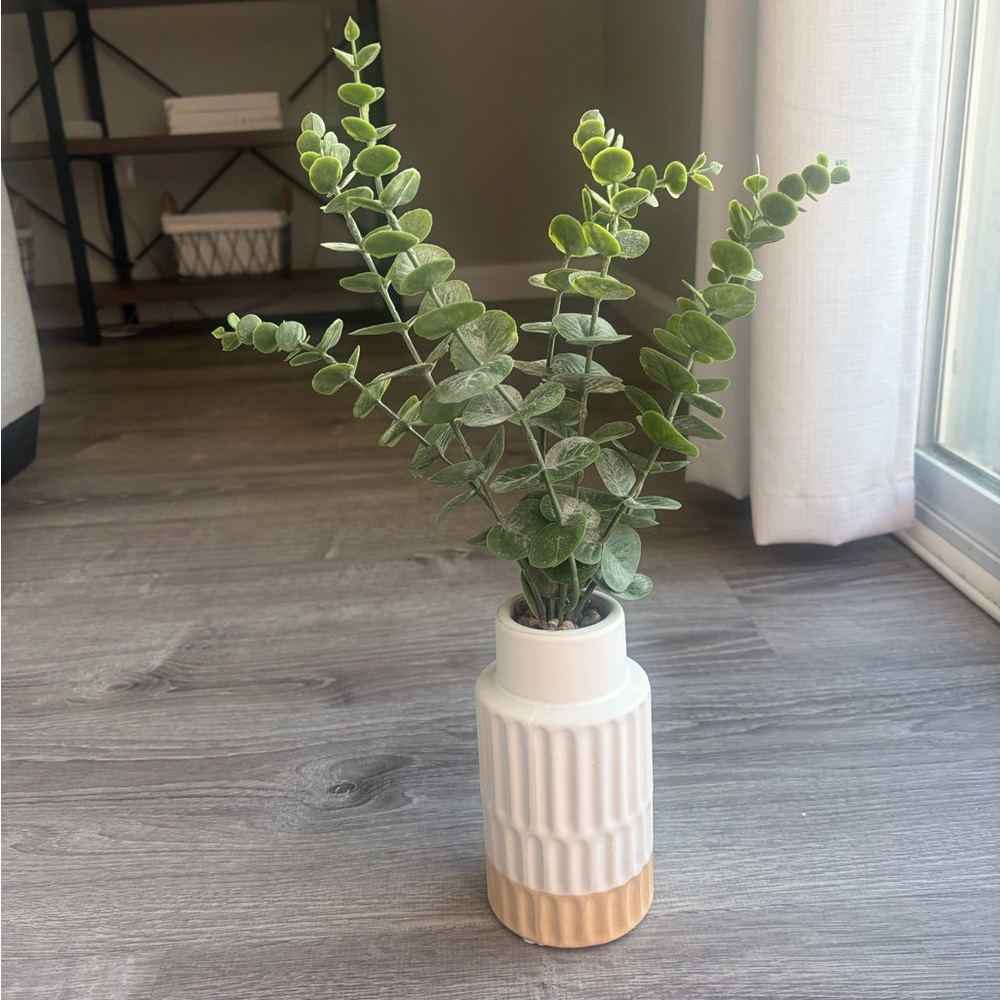 Faux Eucalyptus Plant in Vase - Picture 2 of 4